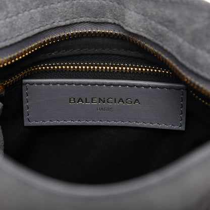 Balenciaga Baby Daim Suede Gold Metallic Edge Hardware Mini City Gris Plomb 8 of 9