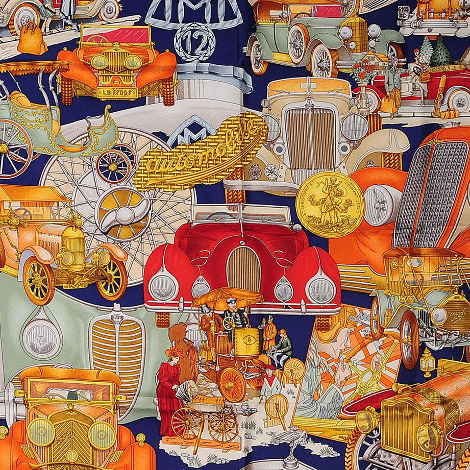 Hermes Silk Automobile Scarf 90 1 of 6