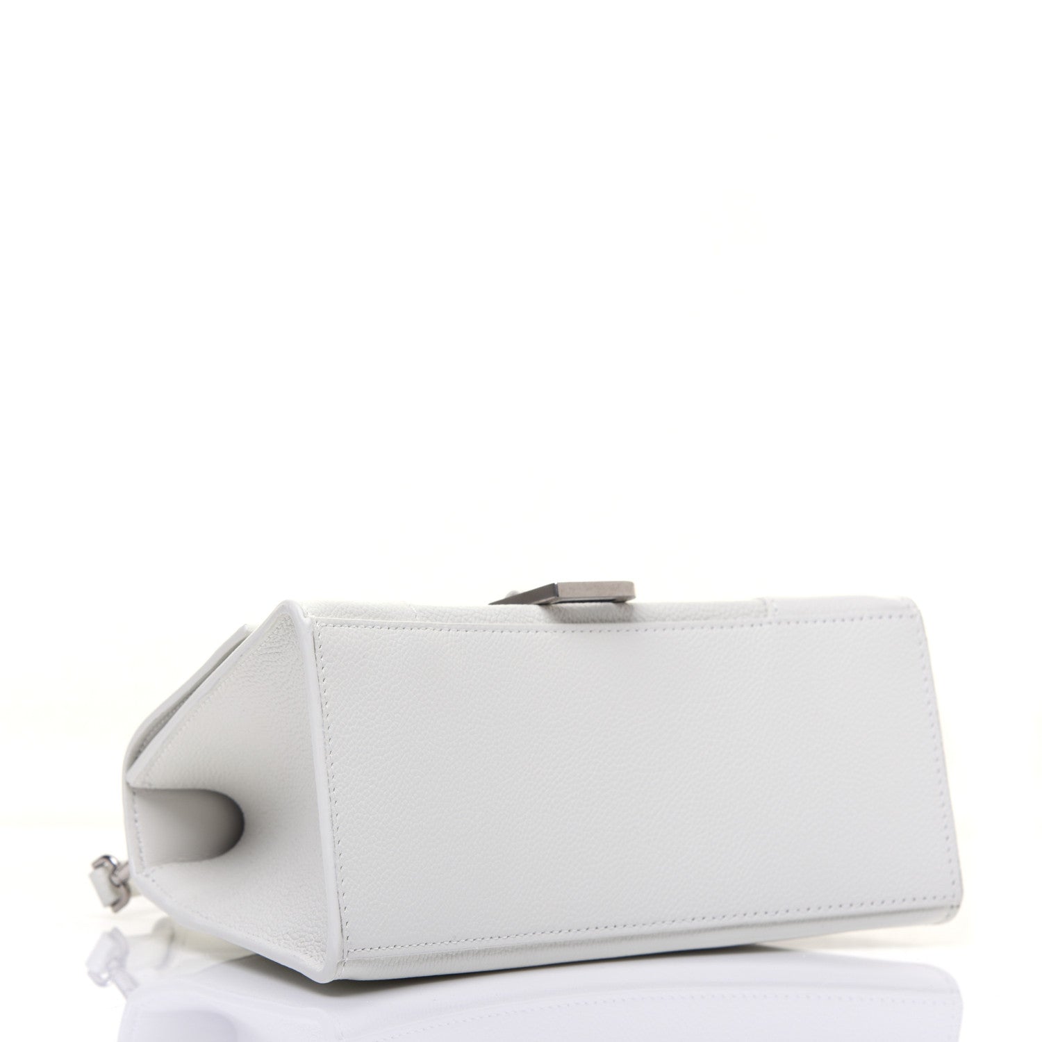 Balenciaga Grained Calfskin Small Hourglass Top Handle Bag White 4 of 13