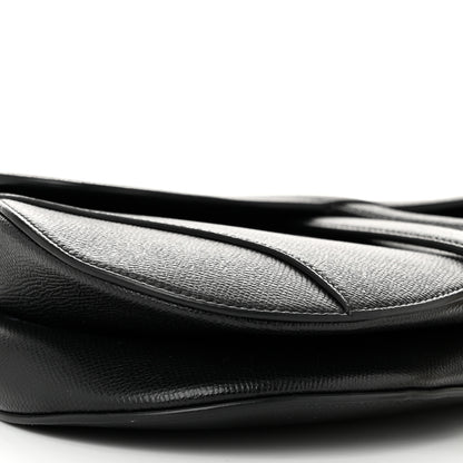 Christian Dior Grained Calfskin Saddle Bag Black 9 of 11