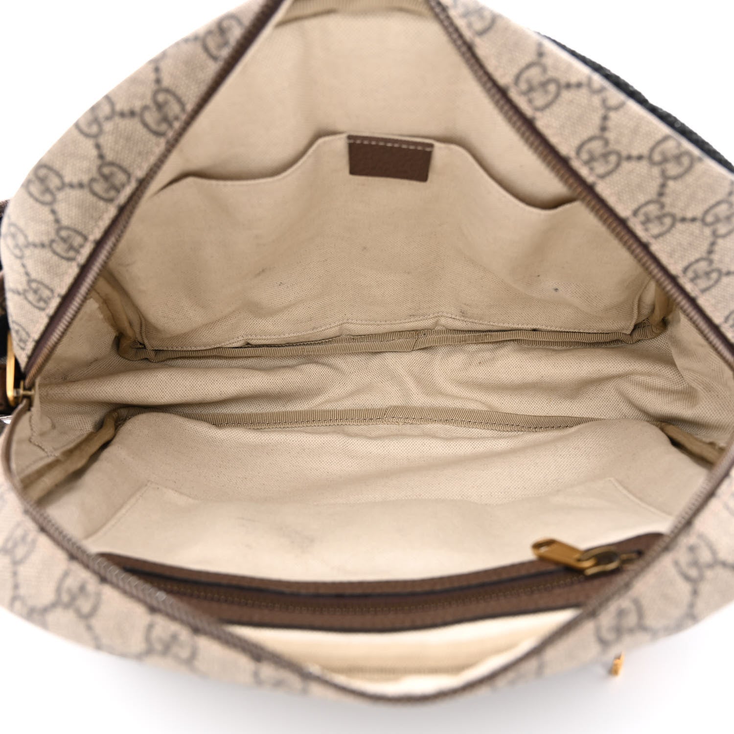 Gucci Soft GG Supreme Monogram Textured Dollar Calfskin Web Ophidia Pouch Pocket Belt Bag 95 38 Beige Ebony New Acero Black 5 of 13