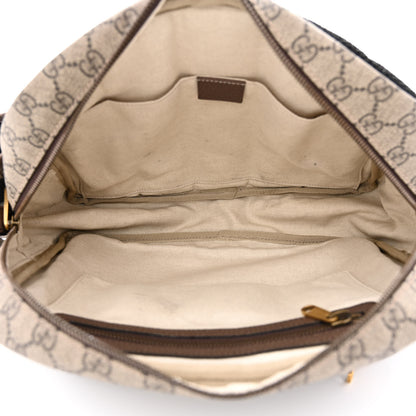 Gucci Soft GG Supreme Monogram Textured Dollar Calfskin Web Ophidia Pouch Pocket Belt Bag 95 38 Beige Ebony New Acero Black 5 of 13