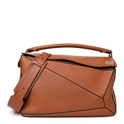 Loewe Calfskin Large Puzzle Bag Tan 1 of 12