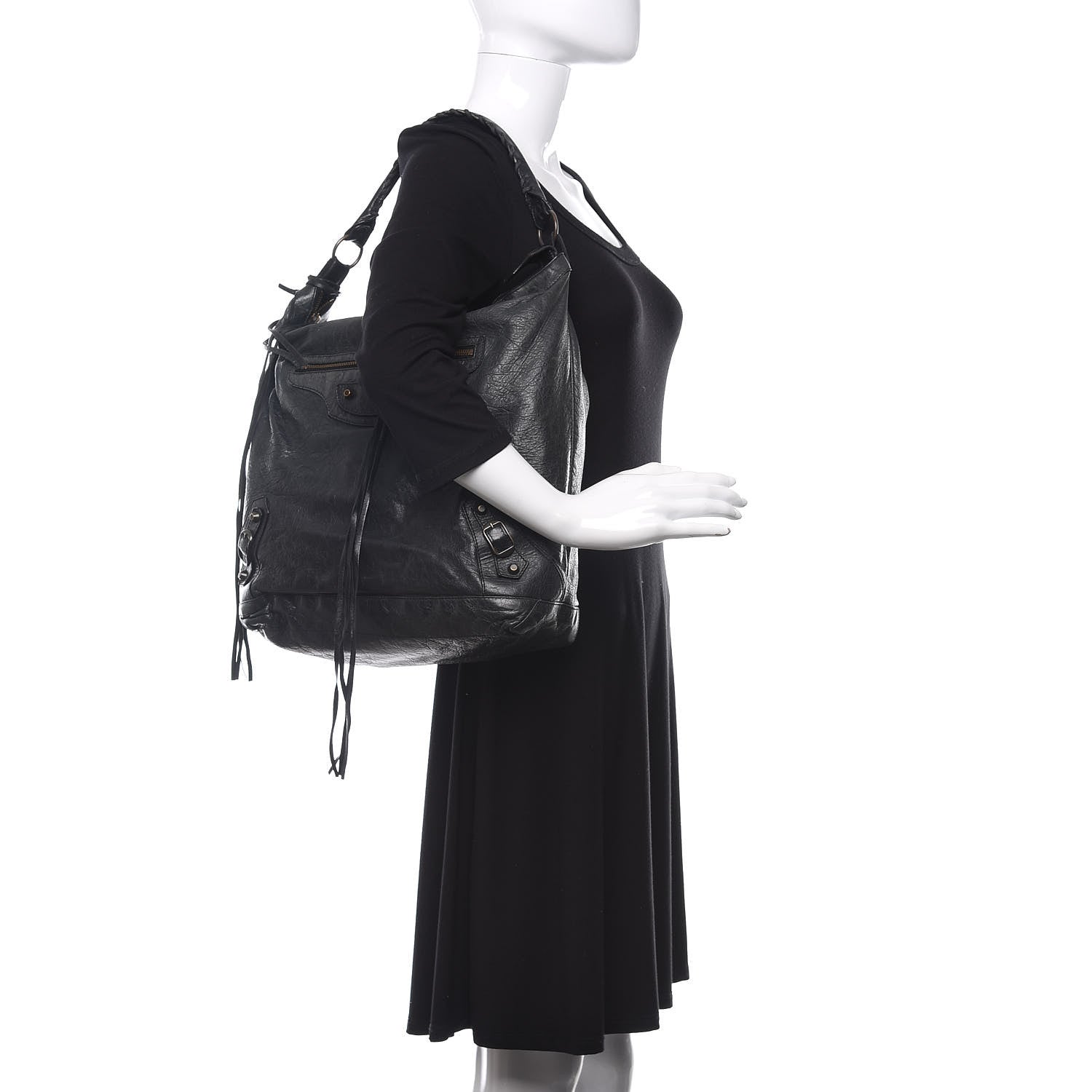 Balenciaga Agneau Classic Hardware Day Hobo Black 3 of 16