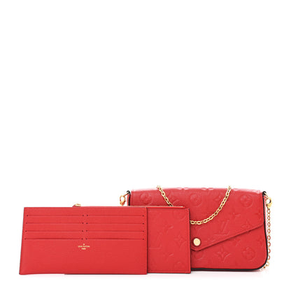 Louis Vuitton Empreinte Pochette Felicie Chain Wallet Cherry 3 of 14