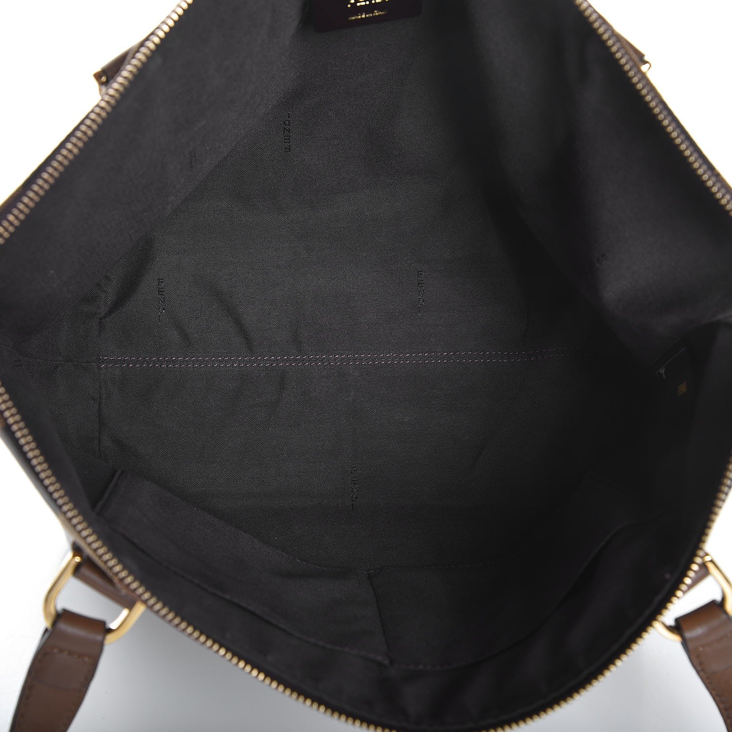 Fendi Pequin Vitello Zip Tote Tobacco Foresta 5 of 9