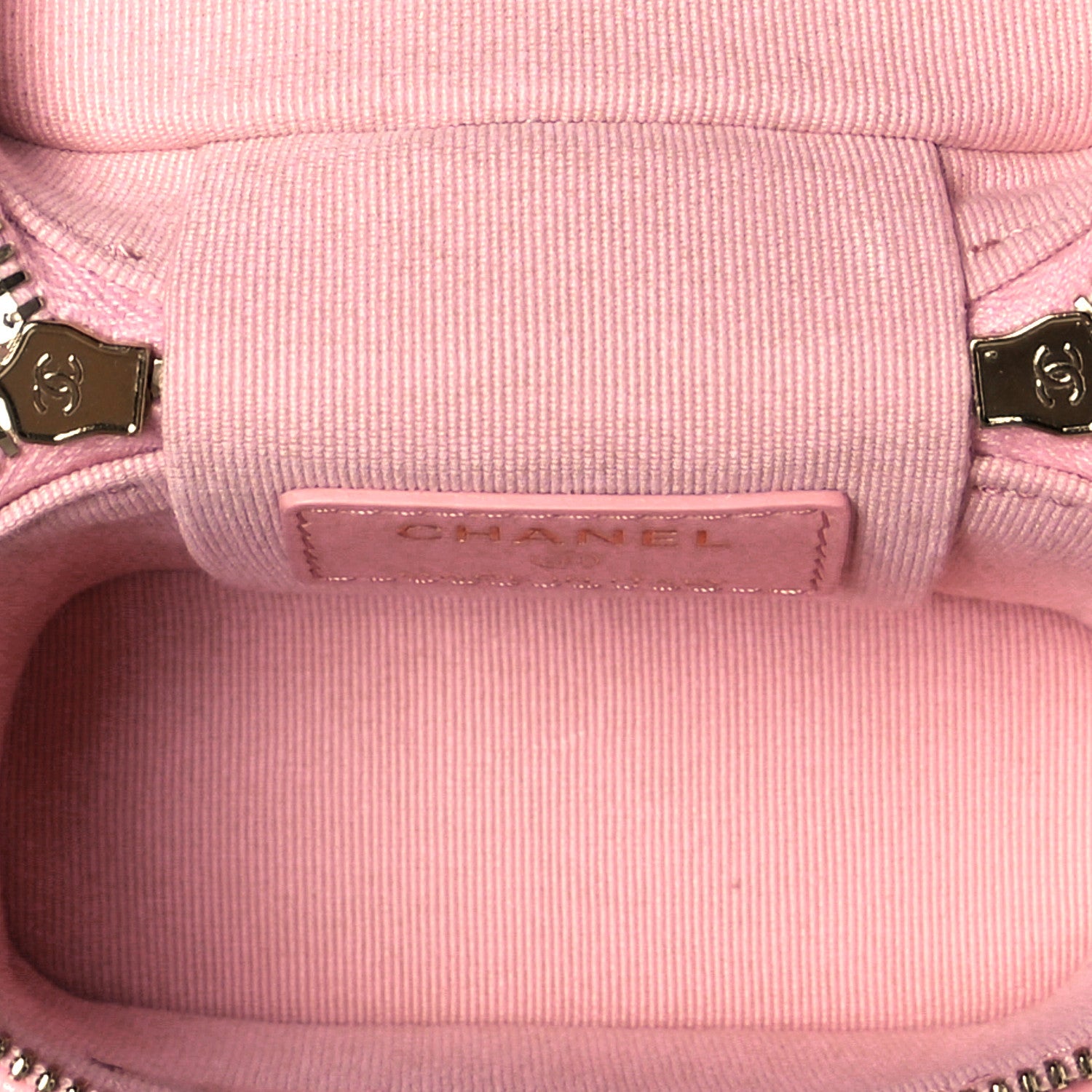 Chanel Caviar Quilted Small Handle With Care Vanity Case With Chain Pink 5 of 9