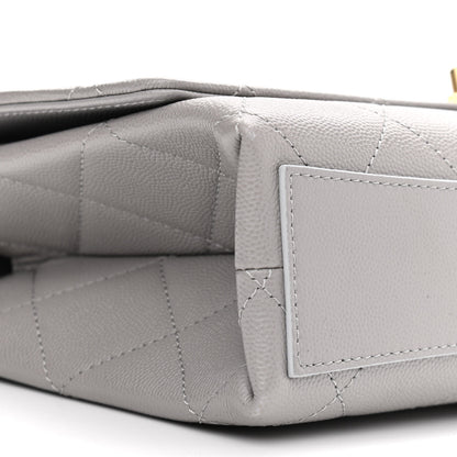 Chanel Caviar Quilted Bracelet On Chain Flap Grey 9 of 11
