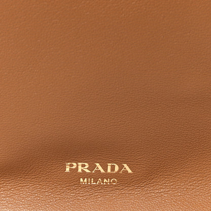 Prada Soft Calfskin Large Shoulder Bag Caramel 7 of 10