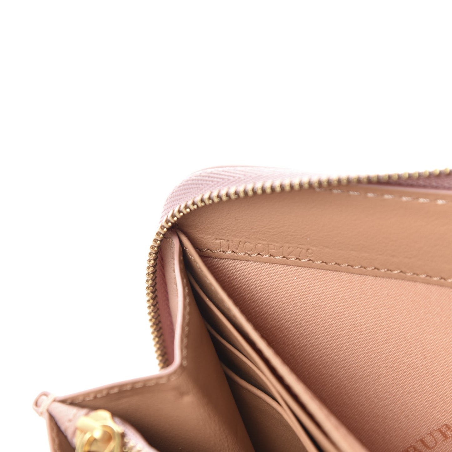 Trench Calfskin Zip Around Wallet Ash Rose