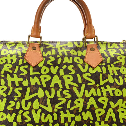 Louis Vuitton Monogram Graffiti Speedy 30 Green 8 of 11