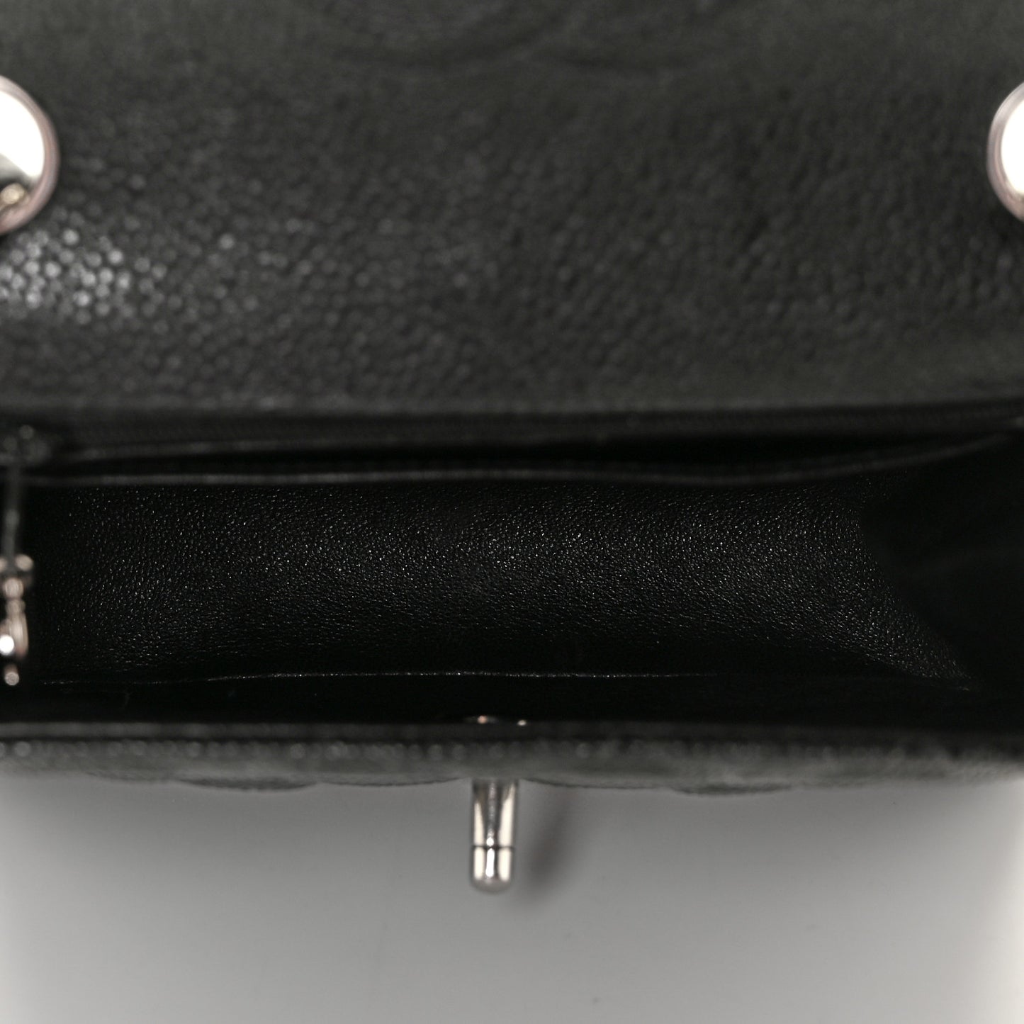 Caviar Quilted Mini Square Flap Black
