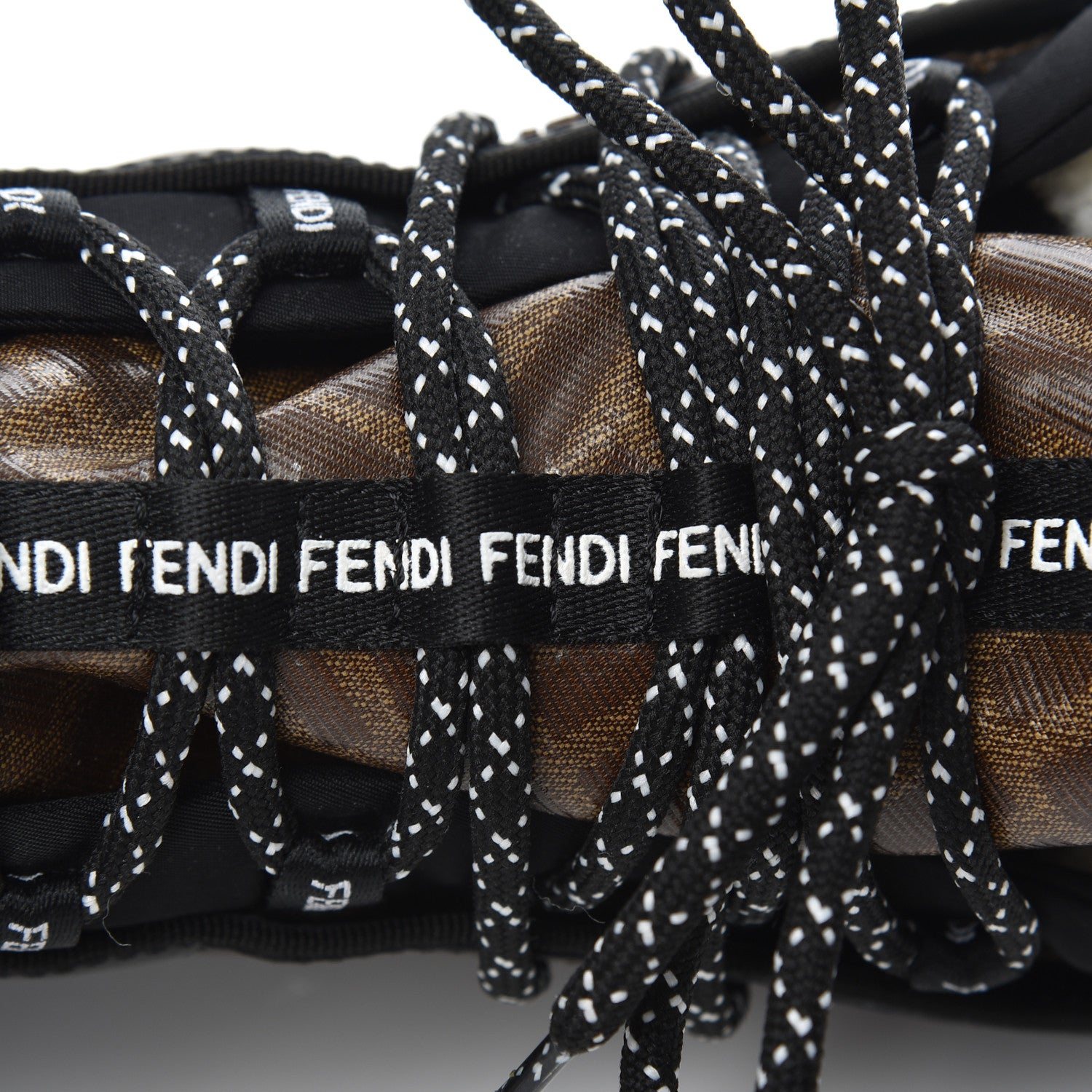 Fendi Calfskin FF T-Rex Lace Up Snow Boots 35.5 Tobacco 6 of 19