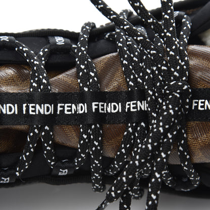 Fendi Calfskin FF T-Rex Lace Up Snow Boots 35.5 Tobacco 6 of 19