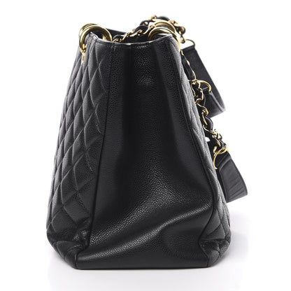 Chanel Caviar Quilted XL Grand Shopping Tote GST Black 10 of 12