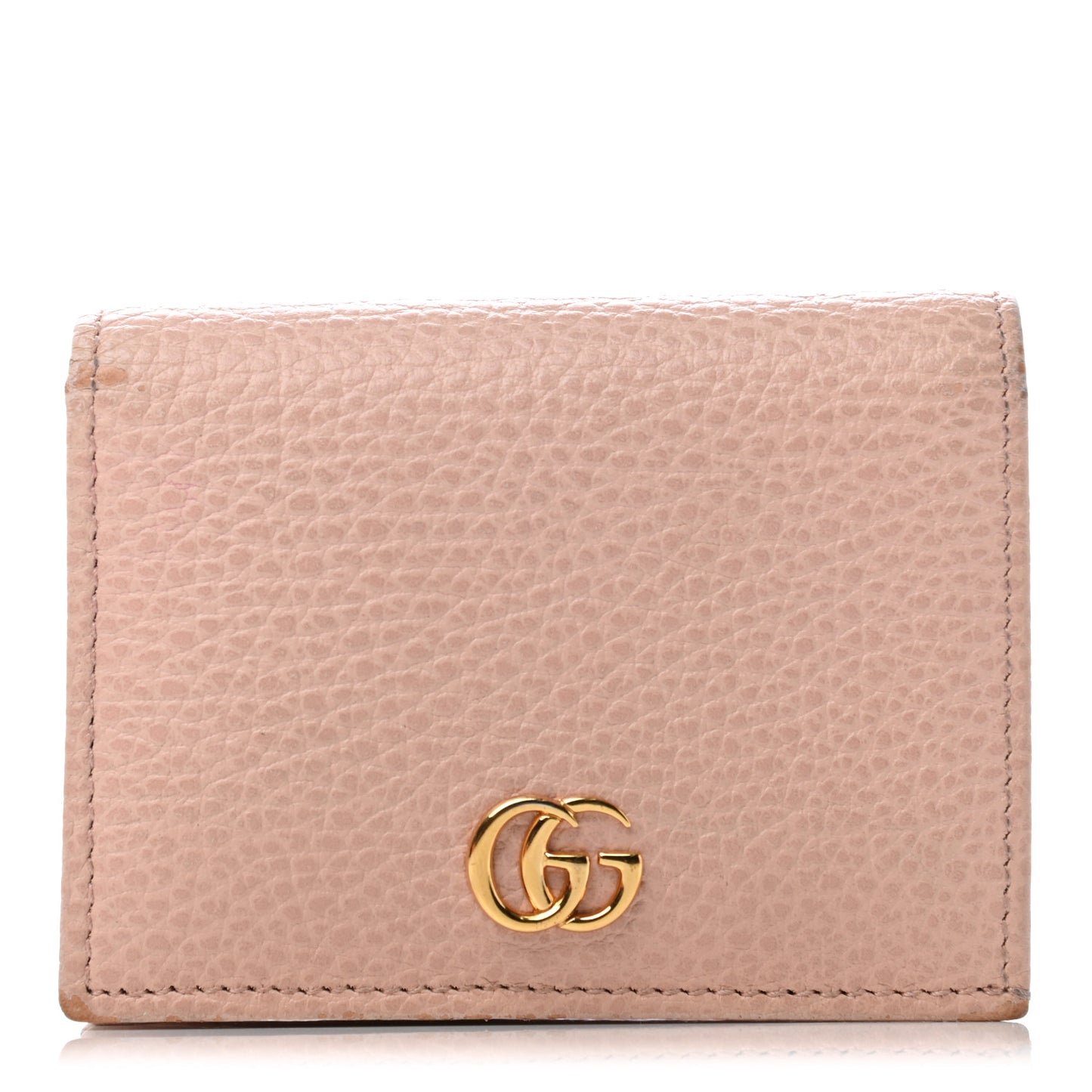 Dollar Calfskin GG Marmont Card Case Perfect Pink