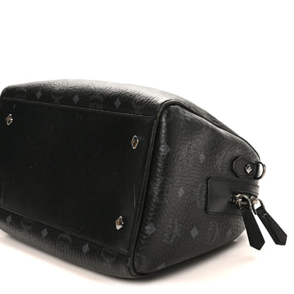 MCM Visetos Heritage Medium Boston Bag Black 9 of 10