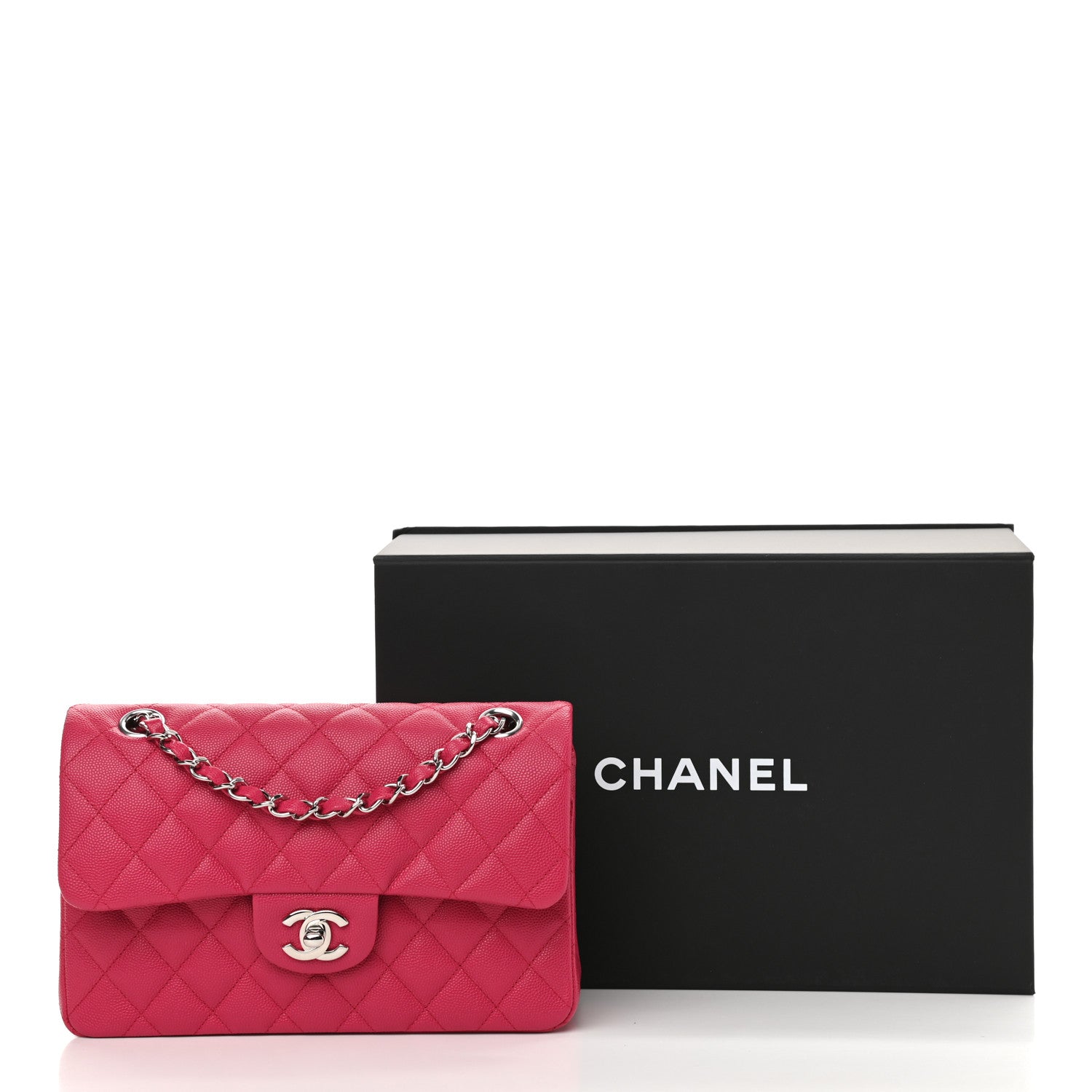 Chanel Caviar Quilted Small Double Flap Dark Pink 11 of 11