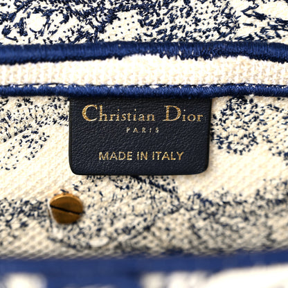 Christian Dior Canvas Embroidered Toile de Jouy Saddle Bag Blue 6 of 10