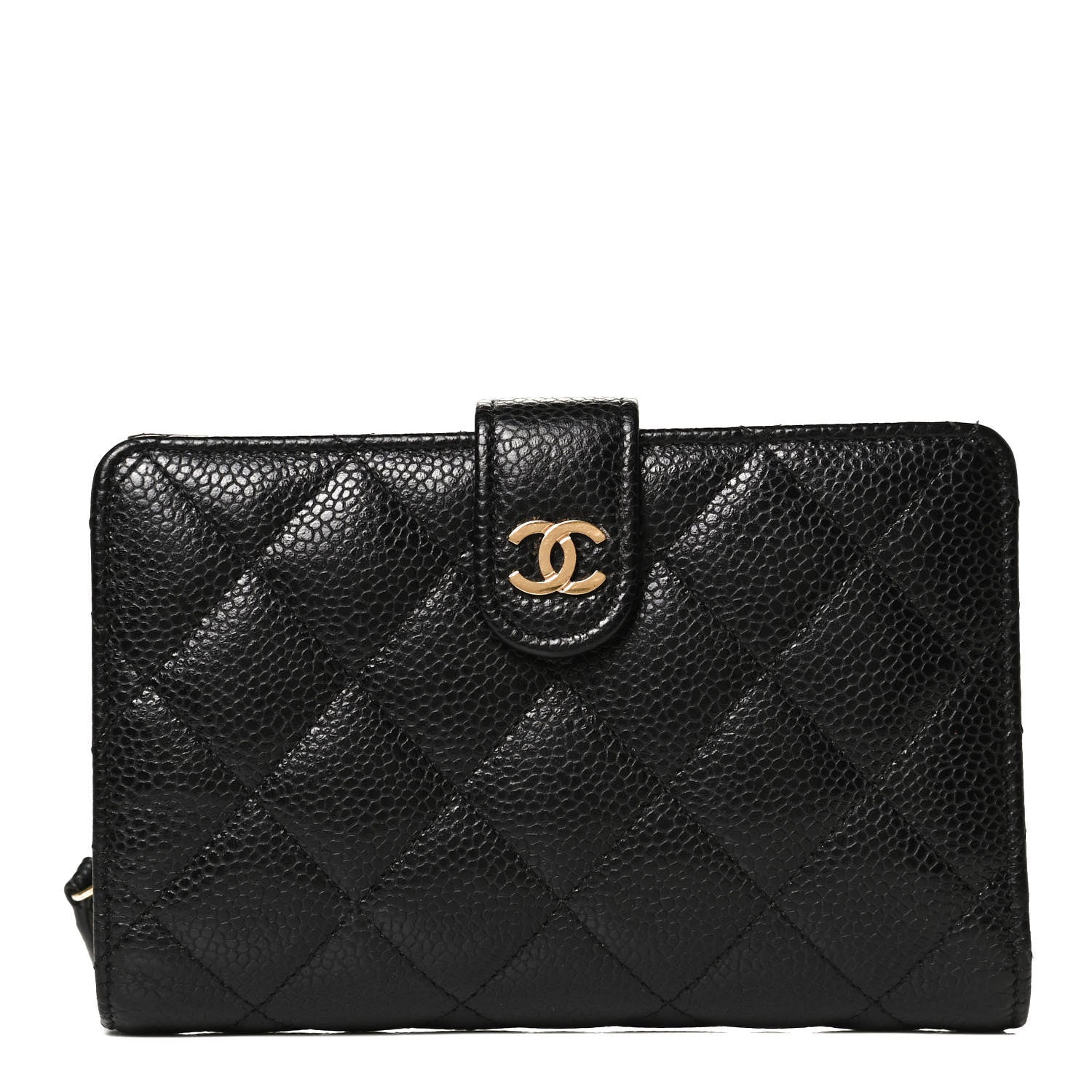 Chanel Caviar Quilted CC French Wallet Black 1 of 11