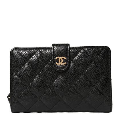 Chanel Caviar Quilted CC French Wallet Black 1 of 11