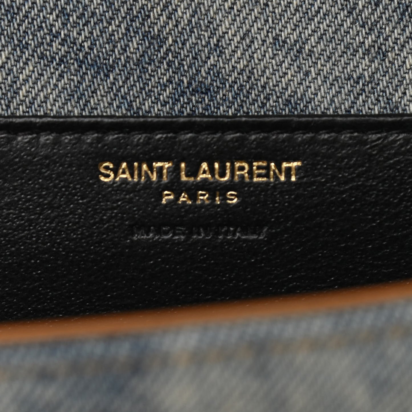Denim Monogram Chain Wallet Rodeo Blue Cinnamon