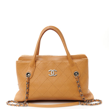 Chanel Grained Vegetal Calfskin Small Urban Shopping Tote Camel 1 of 10