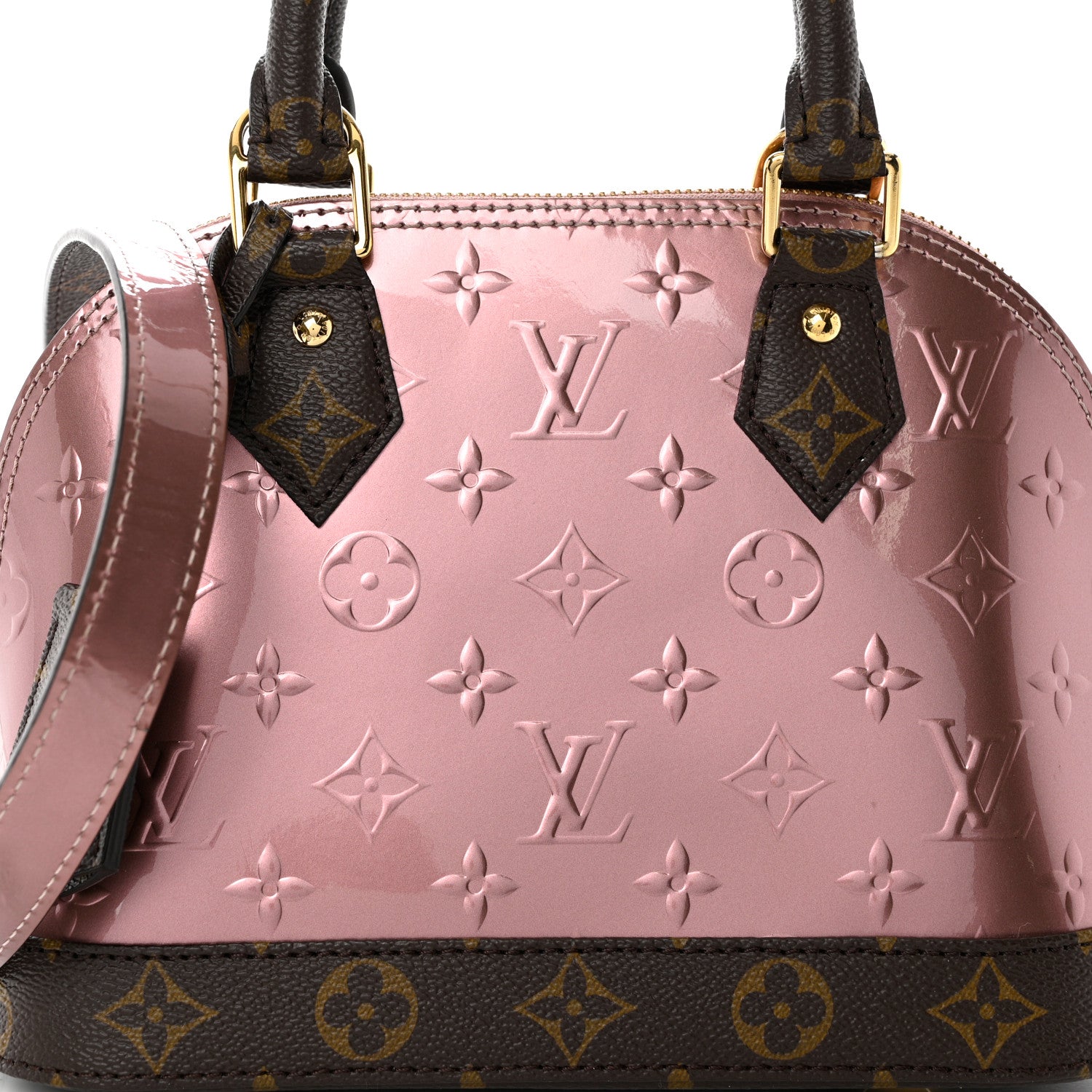 Louis Vuitton Vernis Monogram Alma BB Rose Pale Metallise 7 of 9