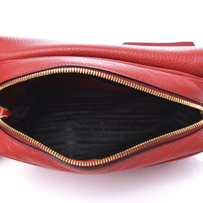 Prada Vitello Phenix Flap Crossbody Rosso 4 of 9