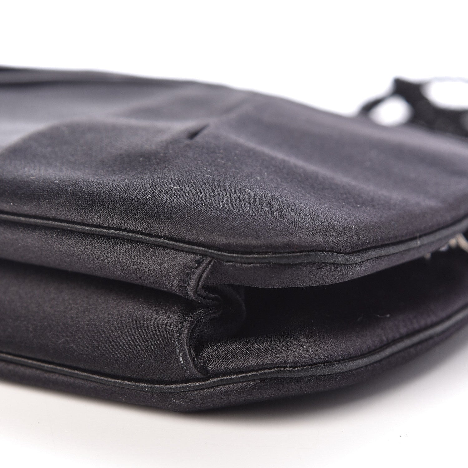Judith Leiber Satin Crystal Evening Bag Black 9 of 10
