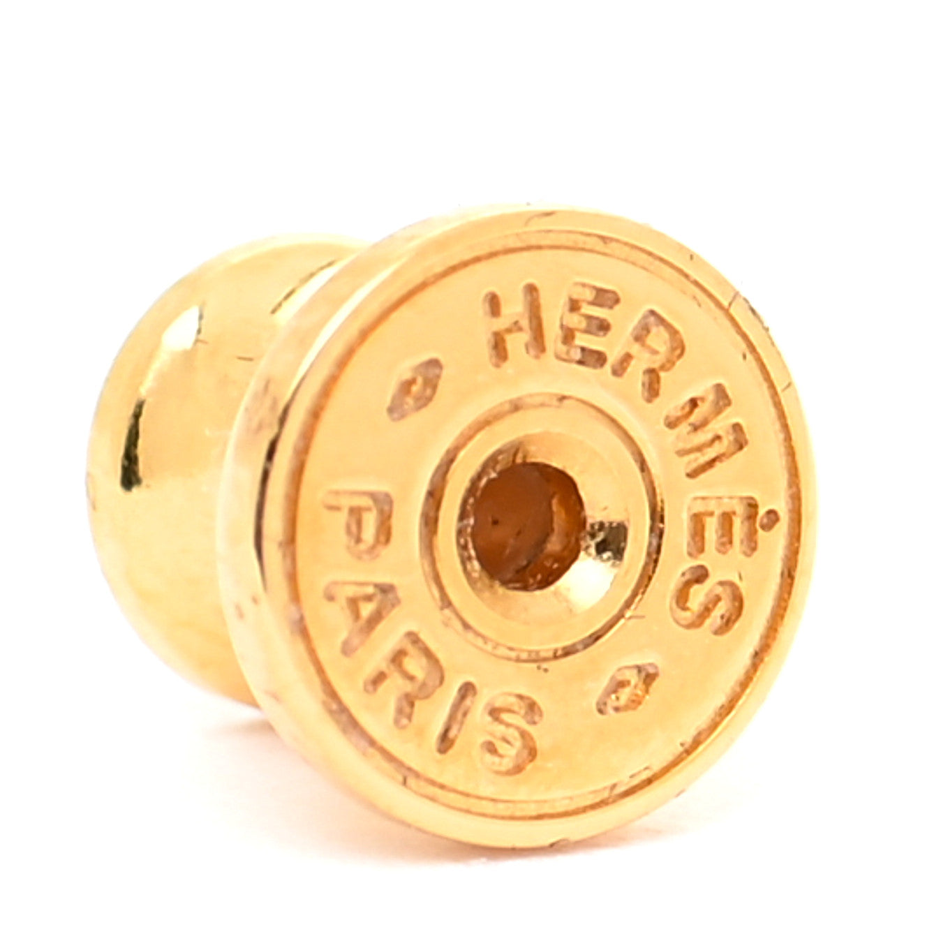 Gold Lacquered Pop H Earrings Orange