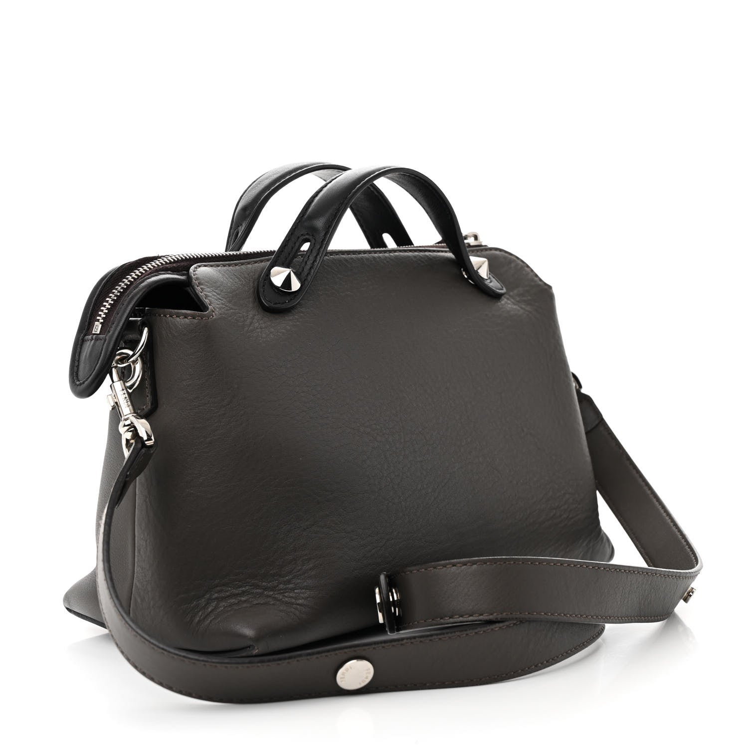 Fendi Vitello Dolce 4 Color Medium By The Way Boston Bag Carbone Grigio Polvere Multicolor 3 of 14