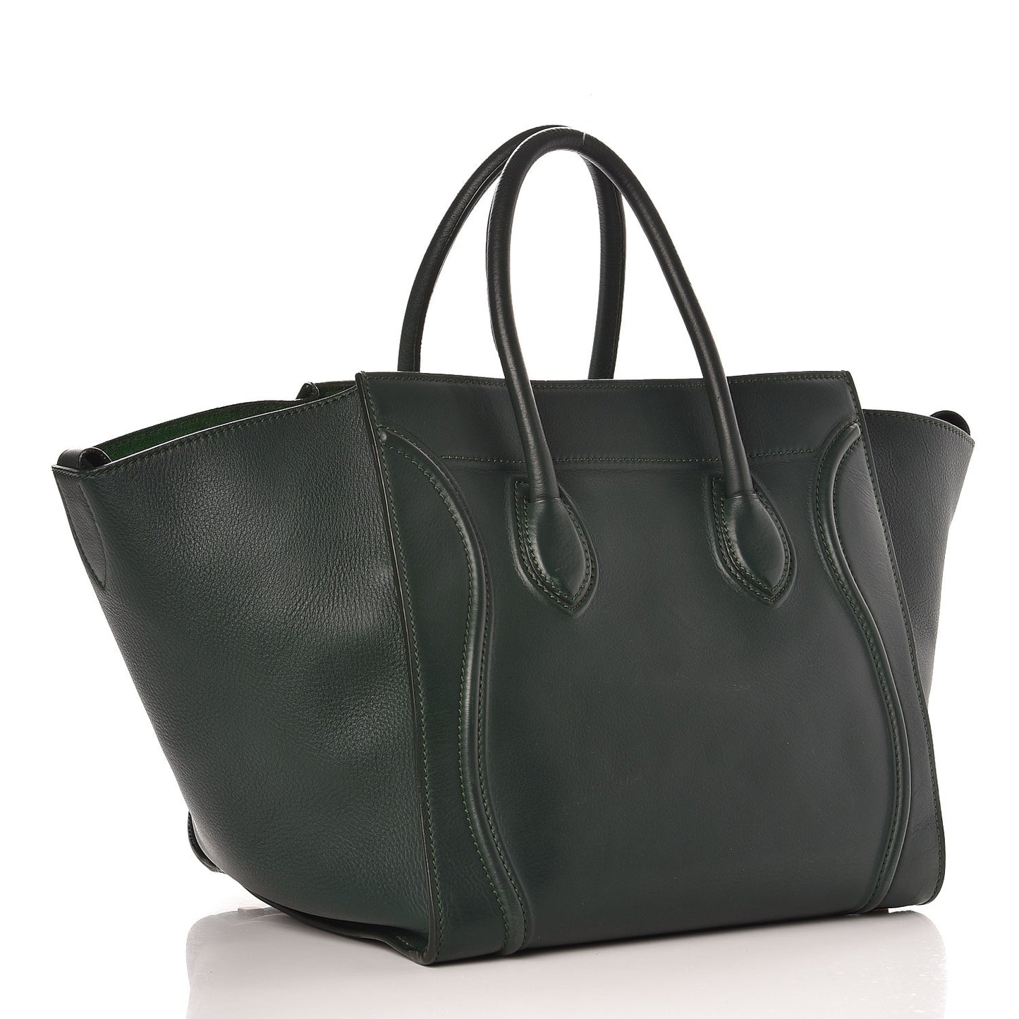 Supple Calfskin Medium Phantom Luggage Bottle Green