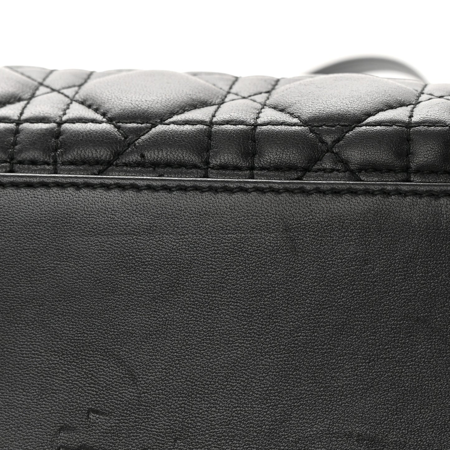 Lambskin Cannage Large Lady Dior Black