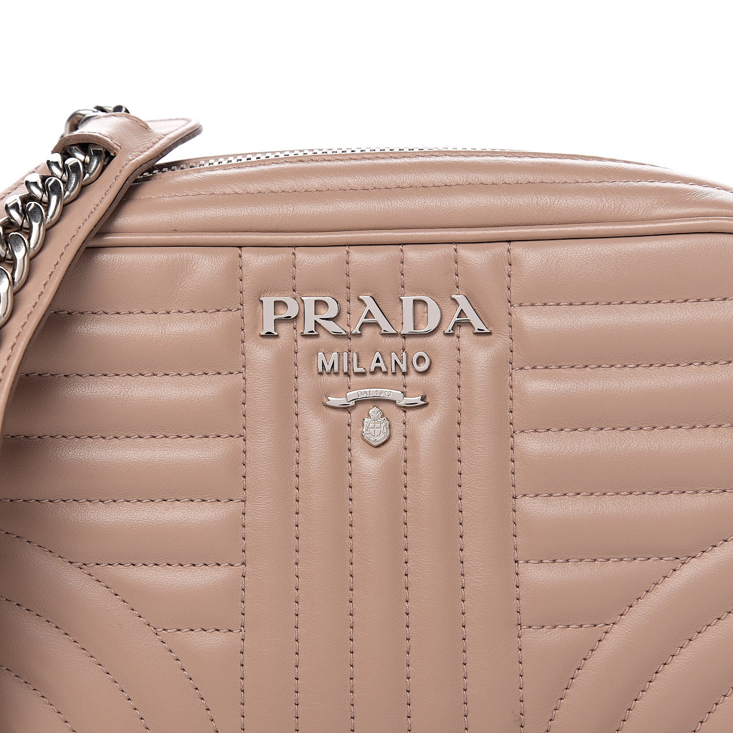 Prada Soft Calfskin Diagramme Crossbody Bag Cipria 8 of 8