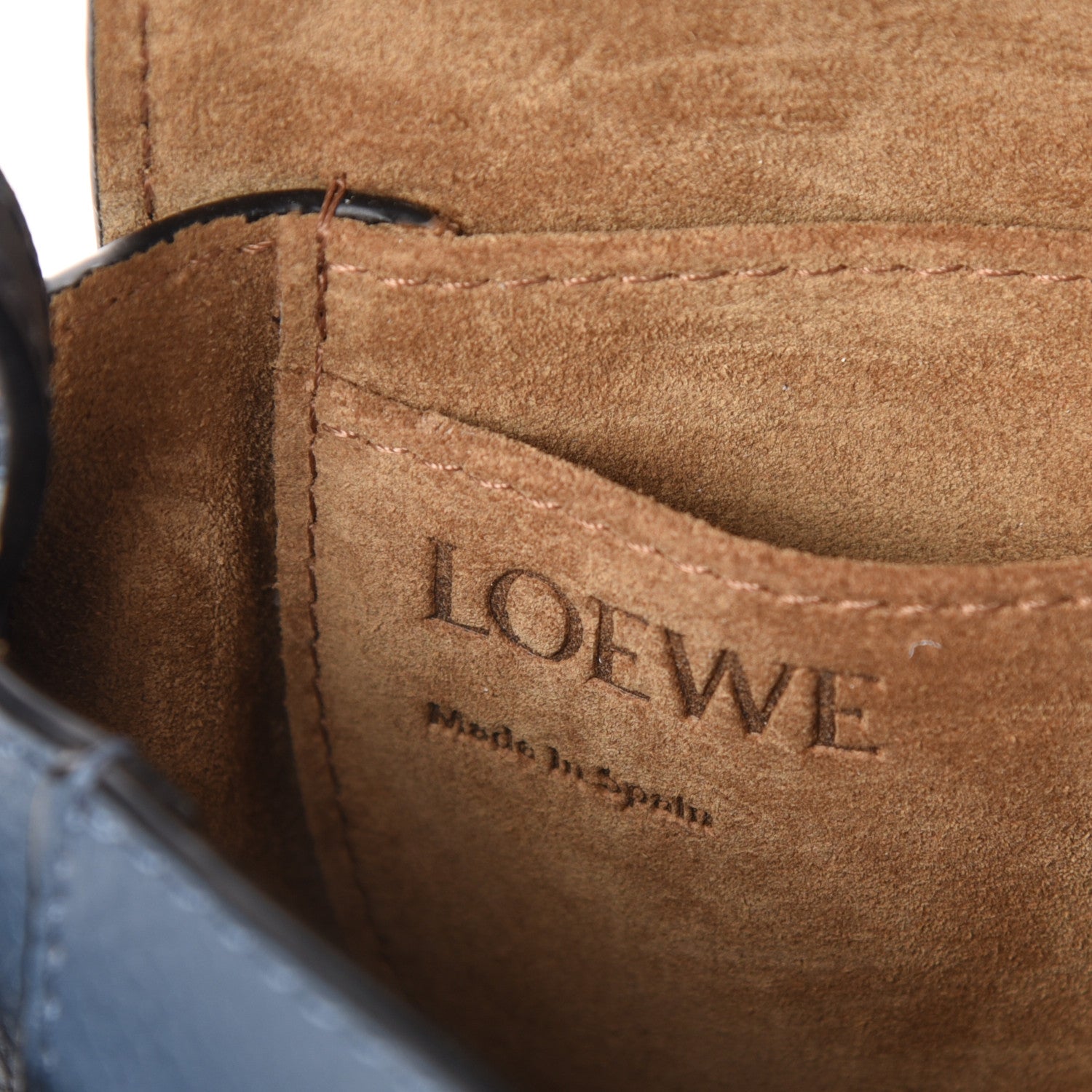 Loewe Grained Calfskin Mini Gate Crossbody Bag Steel Blue 6 of 9