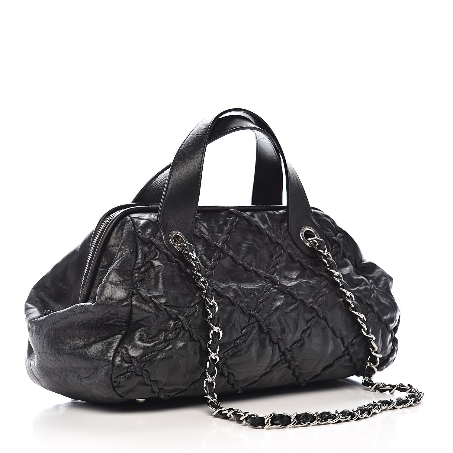 Chanel Calfskin Ultra Stitch Bowler Black 4 of 11