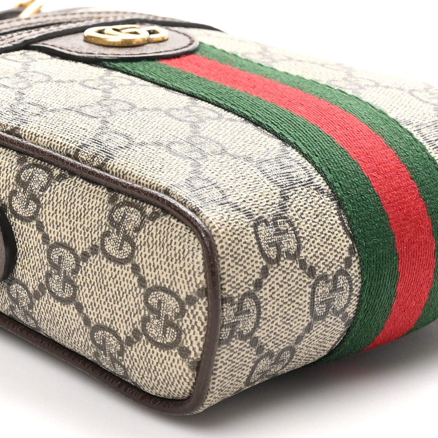 Gucci GG Supreme Monogram Web Mini Ophidia Messenger Brown 8 of 9