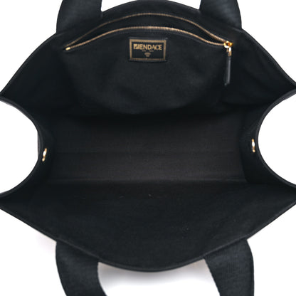 Fendi X VERSACE Canvas Fendace Logo Large Shopping Tote Black 5 of 13