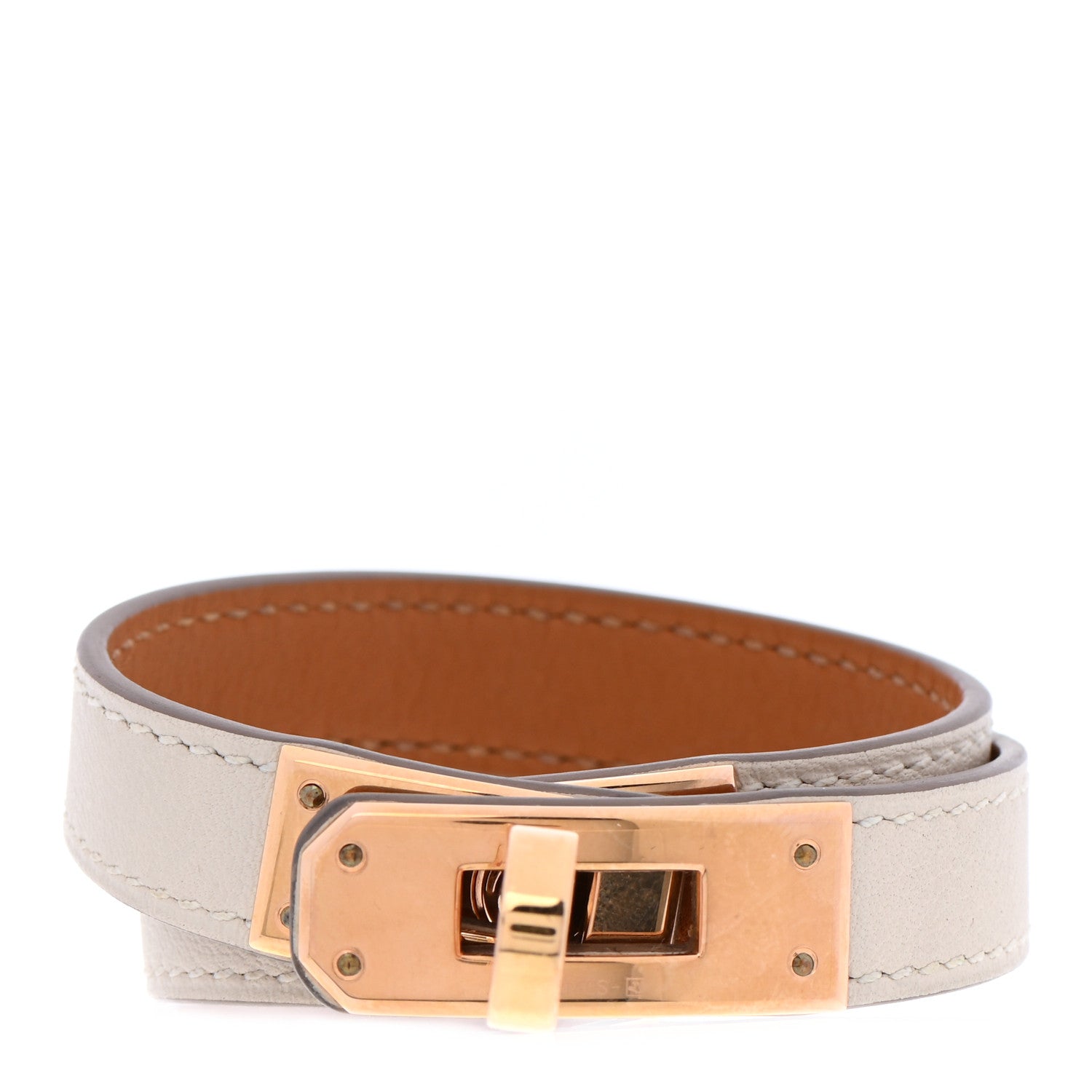 Hermes Swift Kelly Double Tour Bracelet XS White 1 of 6