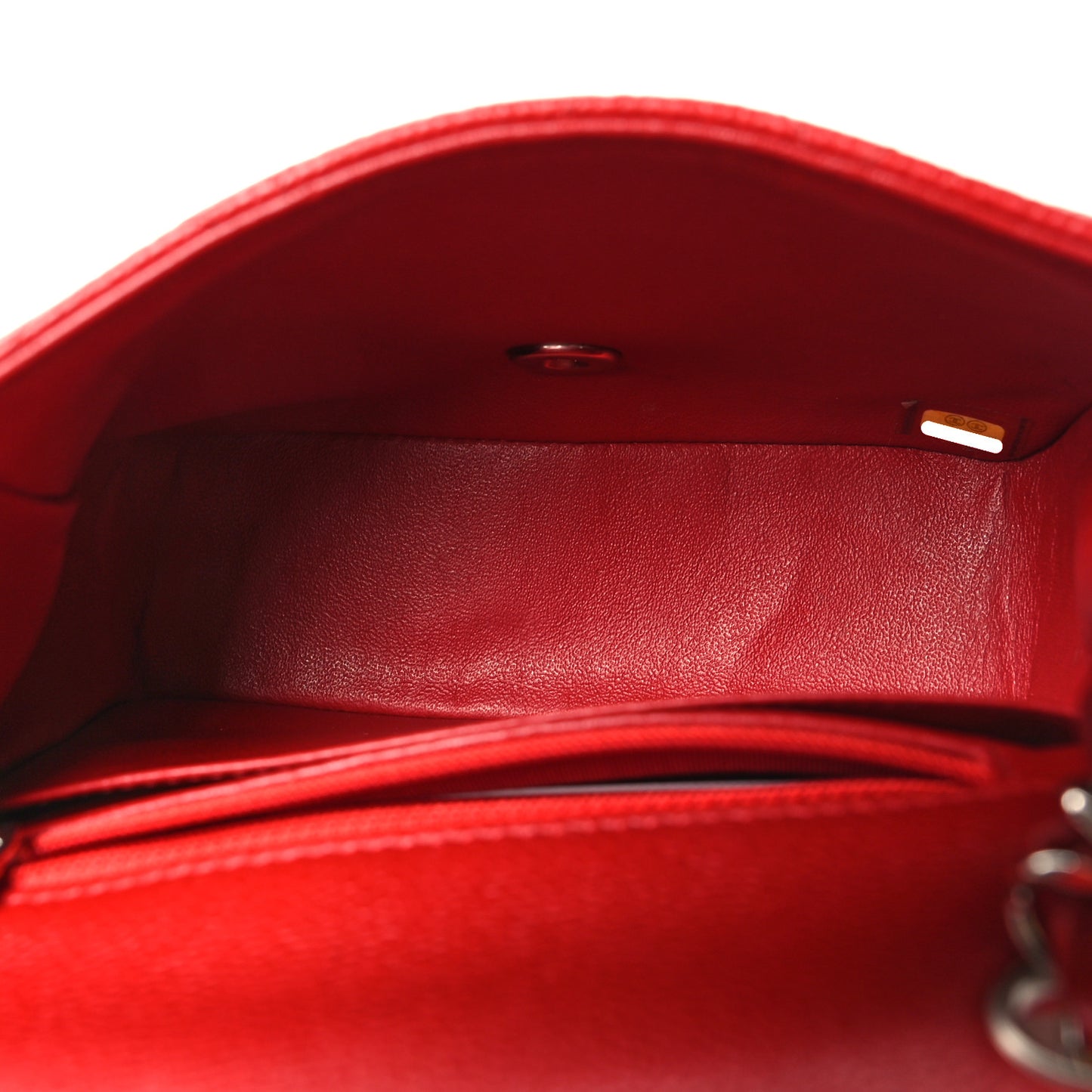 Caviar Quilted Mini Square Flap Red