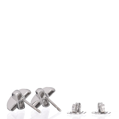 Tiffany 18K White Gold Diamond Paloma Picasso X Kiss Earrings 3 of 5