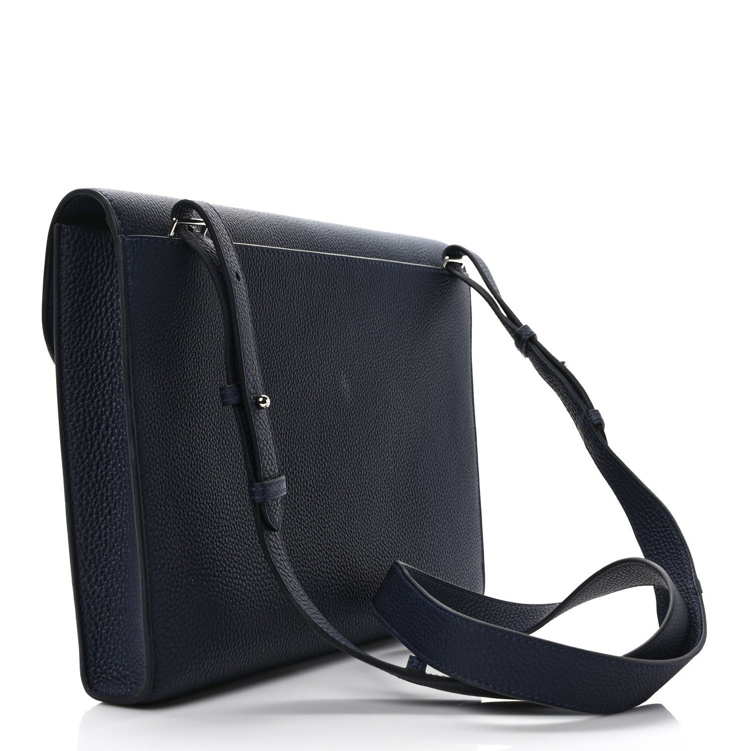 Hermes Togo Sac A Depeches 29 Messenger Bag Bleu Nuit 3 of 10