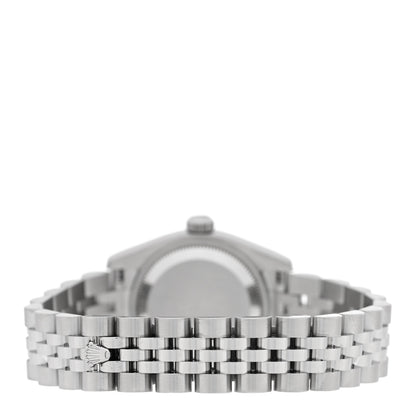 Rolex Stainless Steel 18K White Gold Diamond 26mm Oyster Perpetual Datejust Watch Black 179174 3 of 4