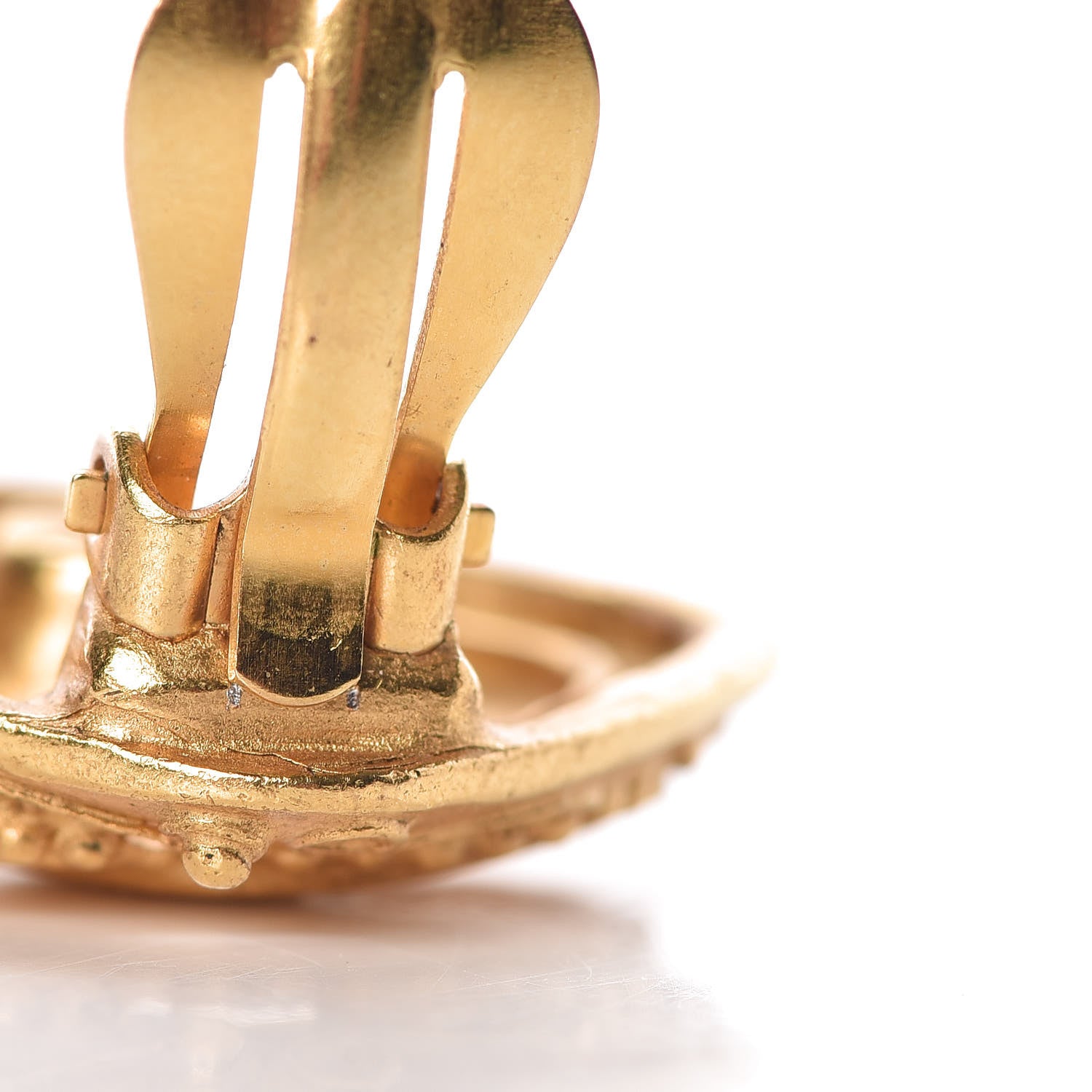 Chanel CC Square Clip On Earrings Gold 6 of 6