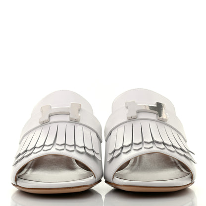 Hermes Calfskin Alma Sandals 36.5 White 2 of 8