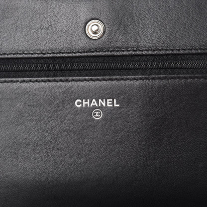 Chanel Tweed Wallet On Chain WOC Green Red Beige Black 6 of 16
