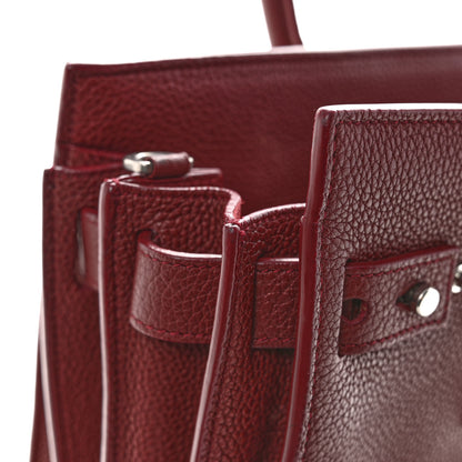 Saint Laurent Grained Calfskin Small Supple Sac De Jour Dark Pallisandre 11 of 16