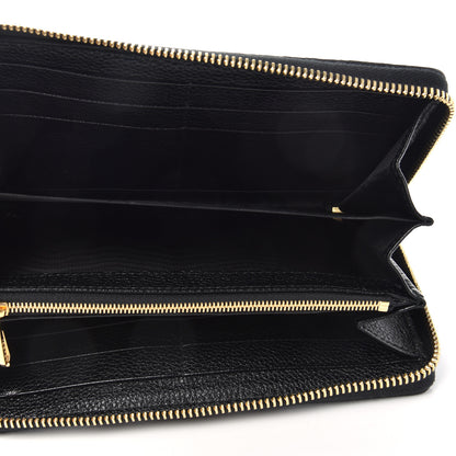 Gucci Grainy Calfskin Zumi Zip Around Wallet Black 5 of 6