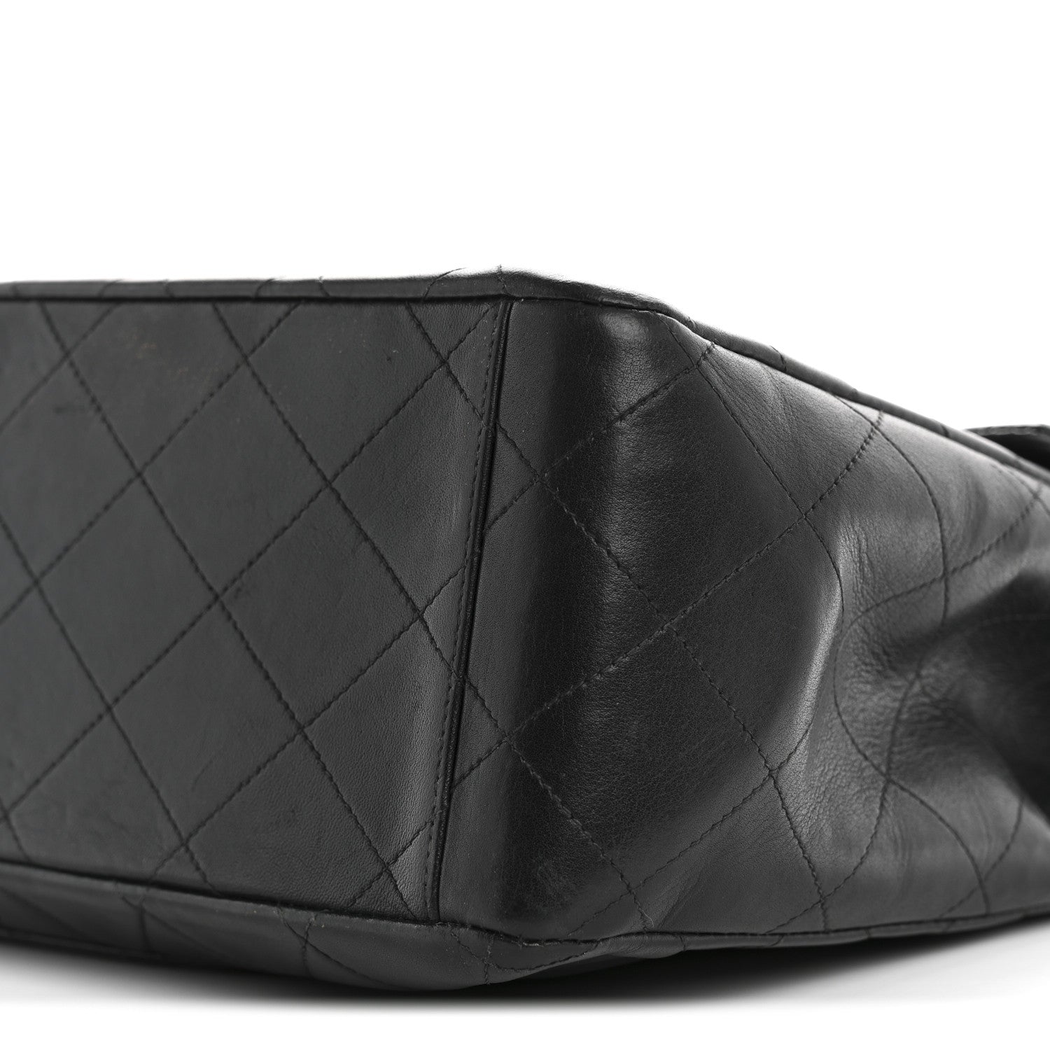 Chanel Lambskin Quilted XL Jumbo Single Flap Black 10 of 13